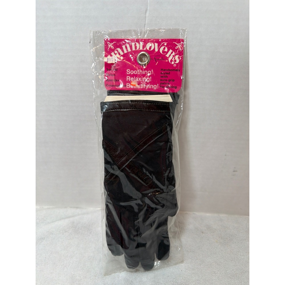 NOS VTG 70s Finale Handlovers Driving Gloves Women One‎ Size Black Nylon Spandex